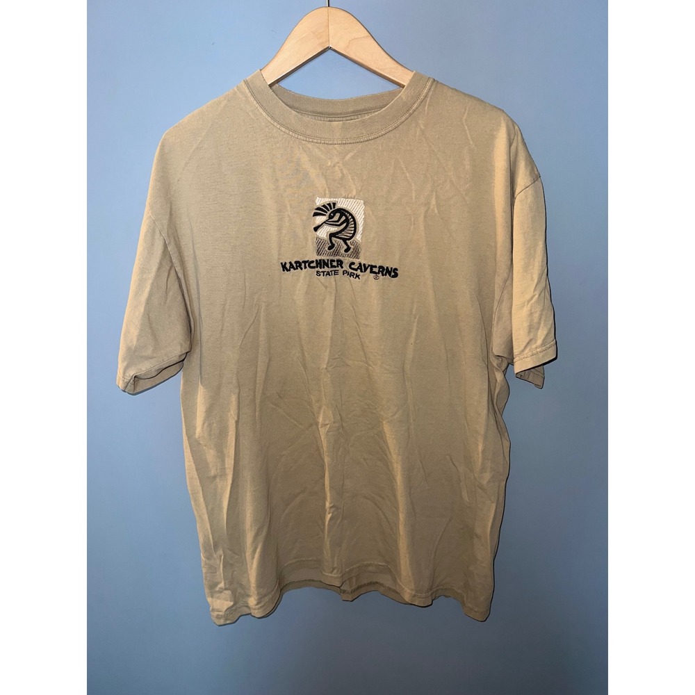 Anvil‎ Kartchner Caverns State Park Kokopelli Embroidered T-Shirt Tan Mens XL